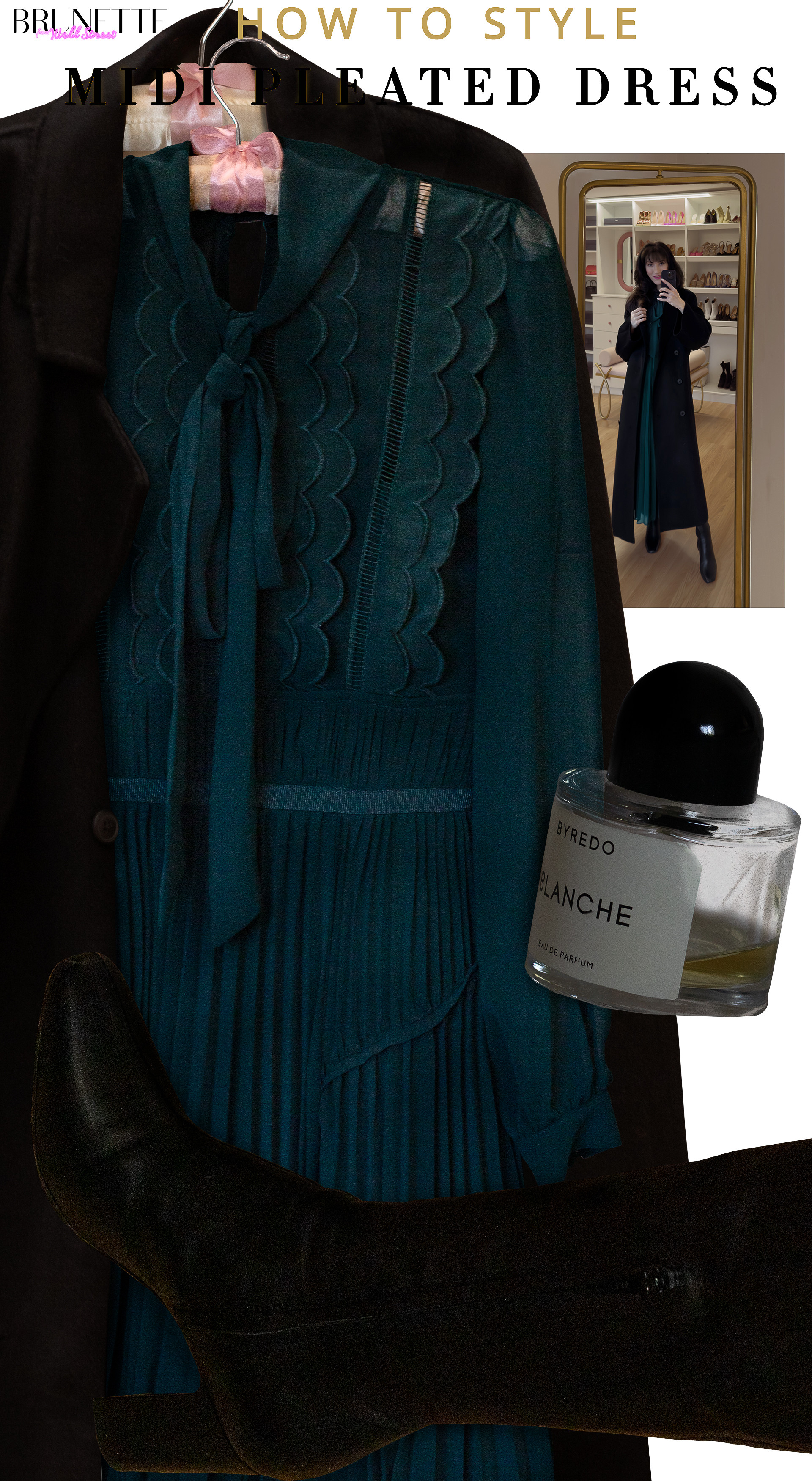 winter dress outfit, midi pleated dress with coat, teal dress black coat outfit, long black coat styling, knee high boots winter look, layered winter outfit, how to style pleated dress, emerald dress outfit ideas, elegant coat layering, sophisticated winter style, dressy cold weather outfit 

 #LTKHoliday #LTKootd #LTKmomlife