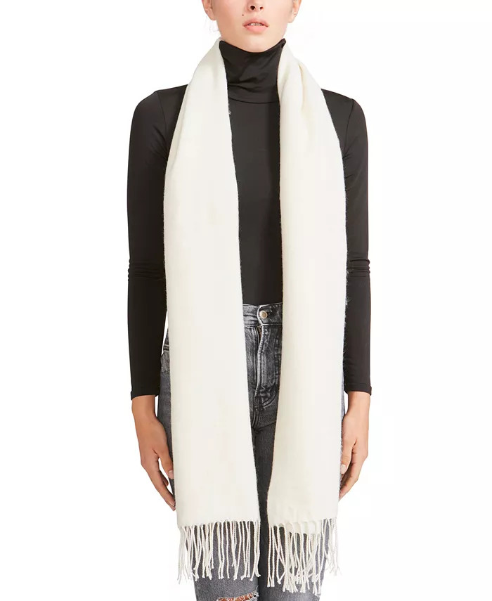 Steve Madden Cozy Blanket Scarf with Fringe Detail & Reviews - Cold Weather Accessories - Handbag... | Macys (US)