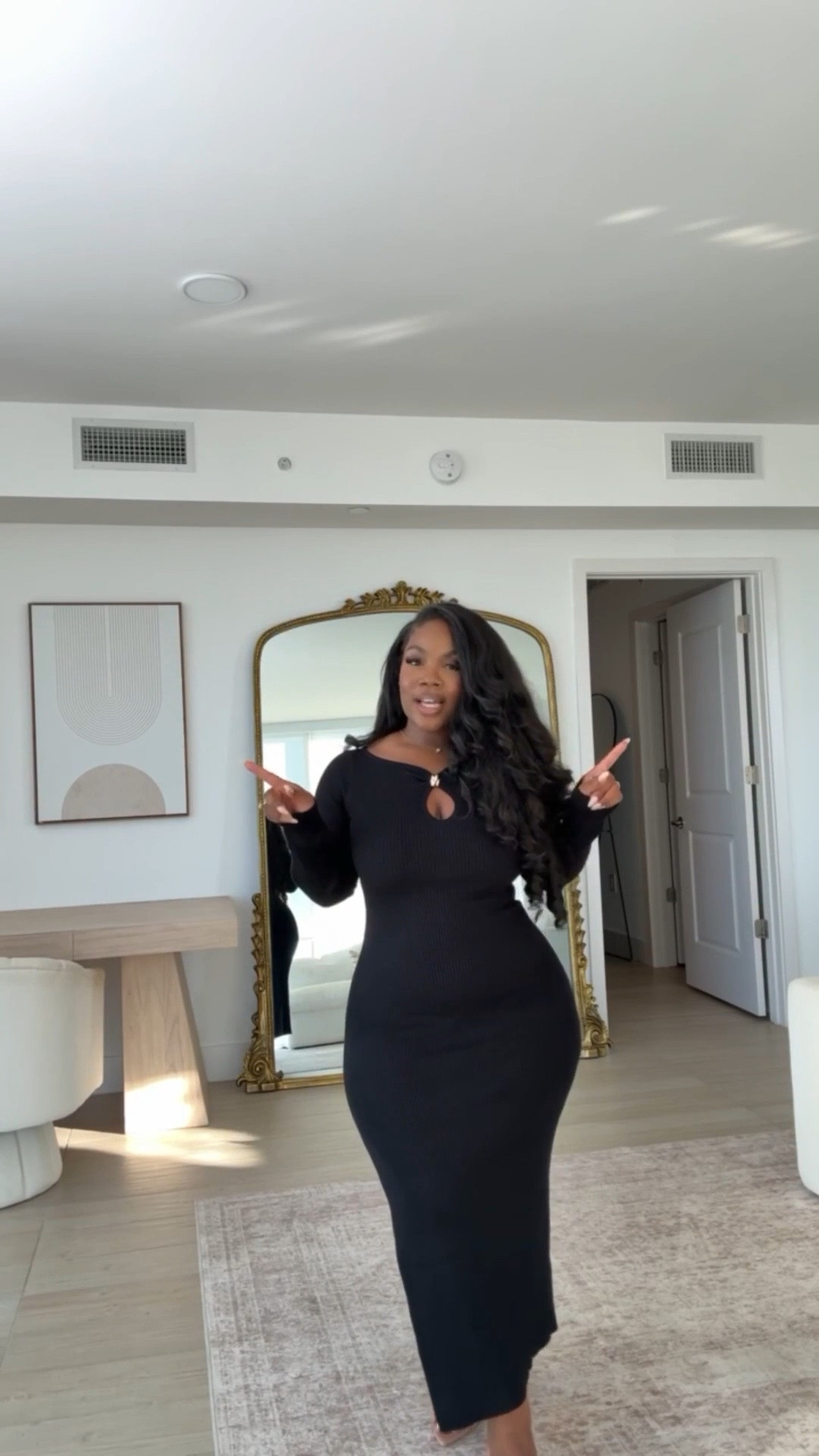 Sweater dress is on clearance + an extra 15% off in your bag at Abercrombie!! 💅🏾 

Loving all of the details on this dress. The gold, the cutout, and the slit all make this dress so cute and sexy 🖤

Size: M 

Ribbed dress, long dress, black dress, date night outfits, cozy dress, curvy girl fashion, curvy girl fashion, Emmy Petit

#LTKootd #LTKMidsize #LTKSaleAlert