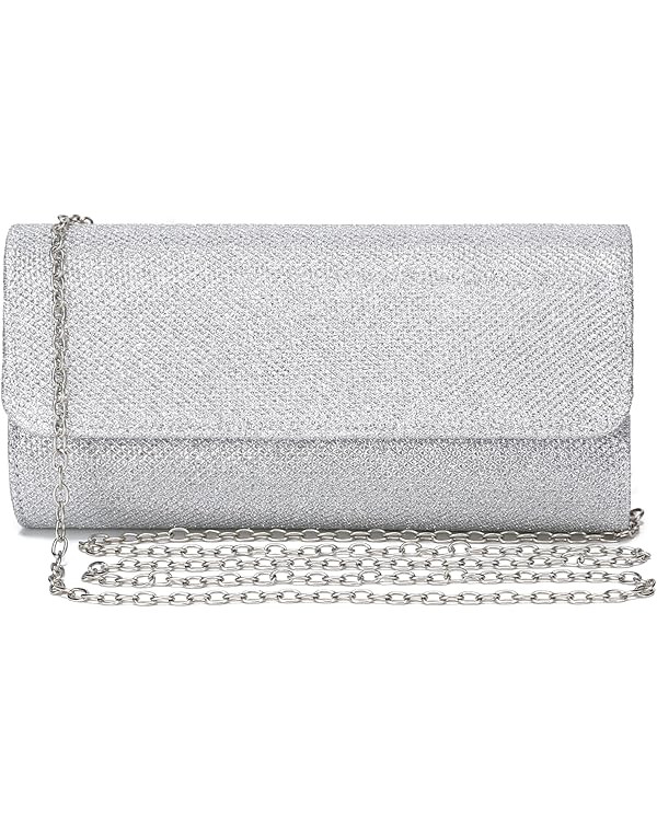 Outrip Women's Evening Bag Clutch Purse Glitter Party Wedding Handbag with Chain | Amazon (US)