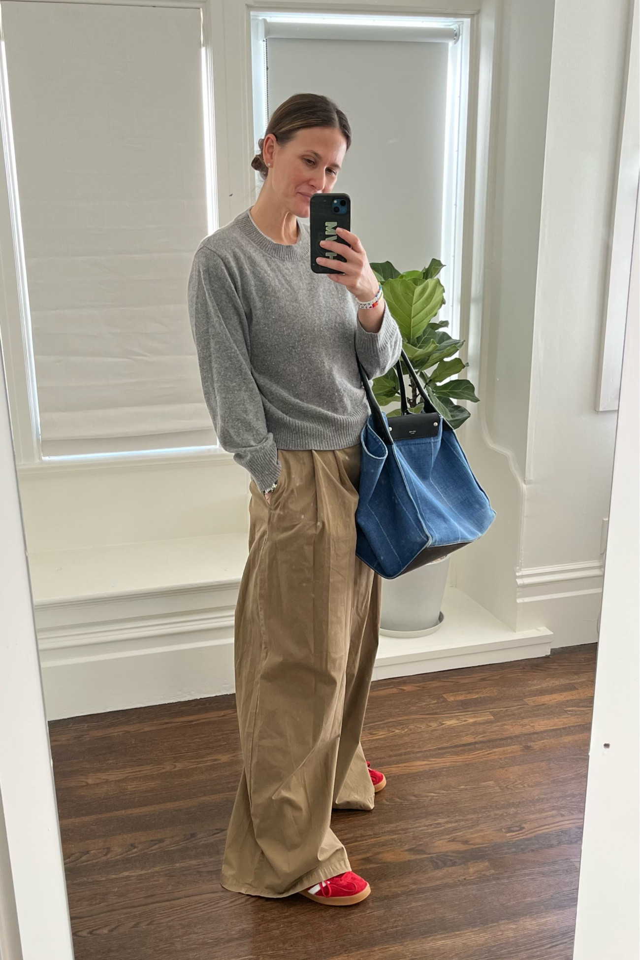 Favorite easy outfit that’s not sweatpants—trousers and a sweater + Adidas feels polished and cool. 

#LTKfit