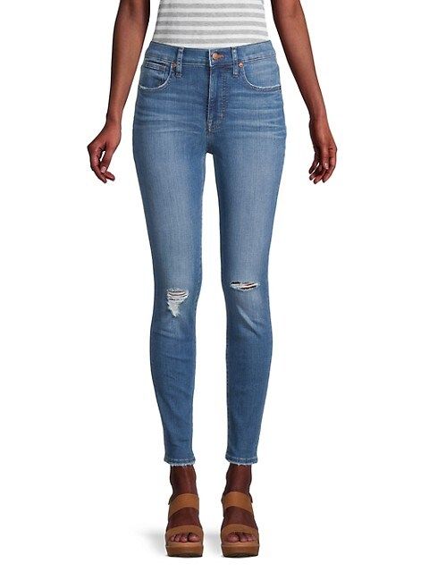 High-Rise Ripped Ankle Skinny Jeans | Saks Fifth Avenue OFF 5TH