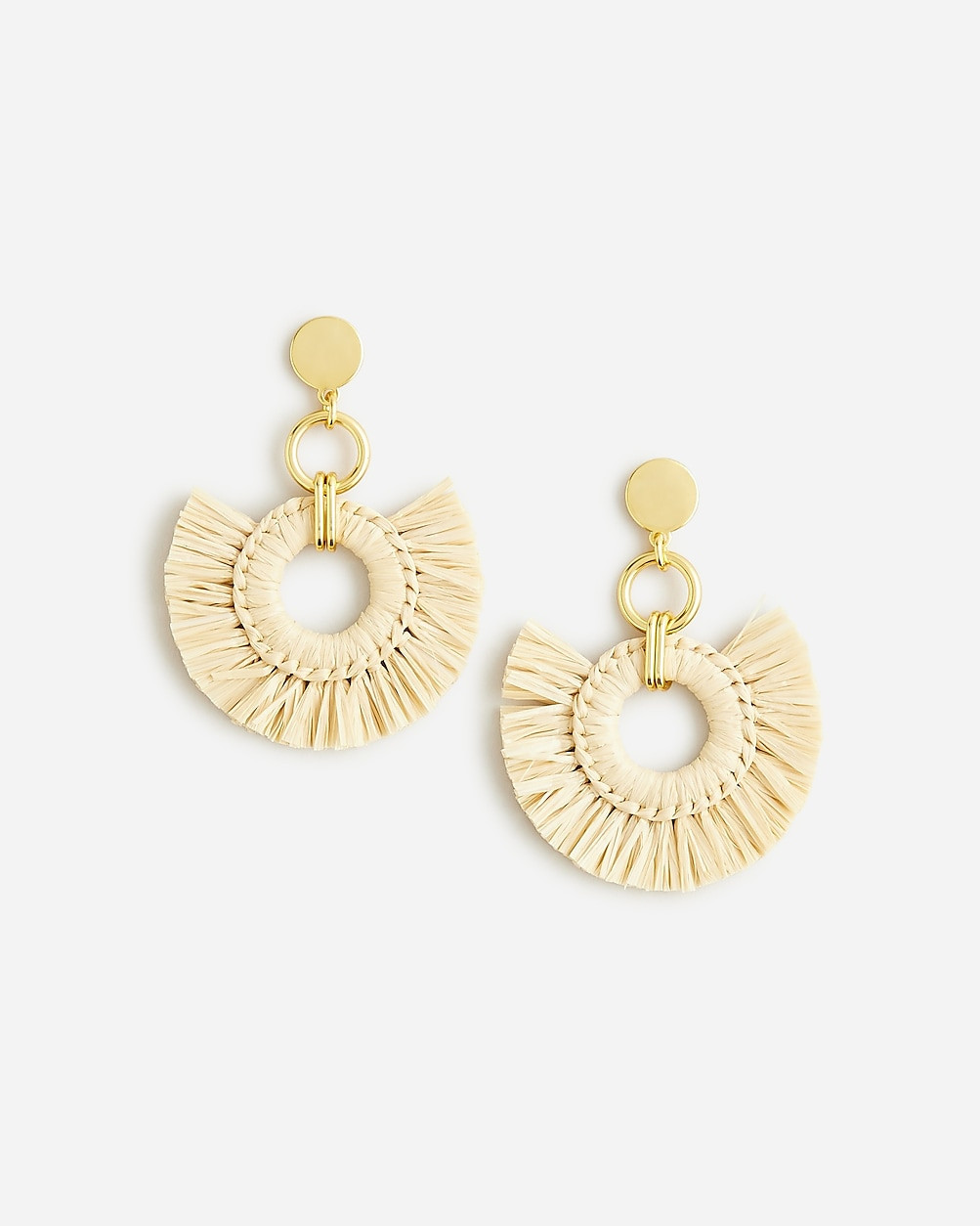 Raffia fan statement earrings | J. Crew US