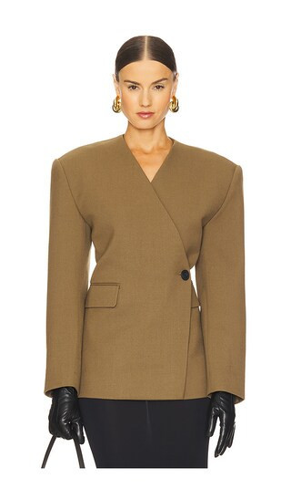 EAVES Naama Blazer in Olive. - size XXS | Revolve Clothing (Global)