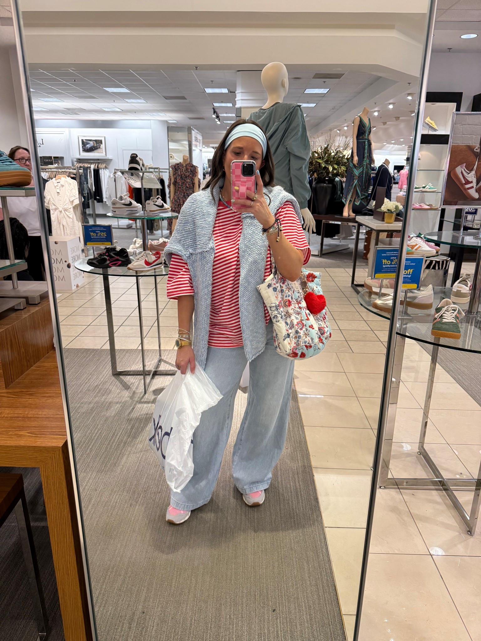 Cute little outfit to run errands with my mom and sister top and sweater are both Free People jeans are Pistola. I did a medium in both tops sized up one in jeans to a 28 

#LTKgrwm #LTKdayinmylife #LTKootd