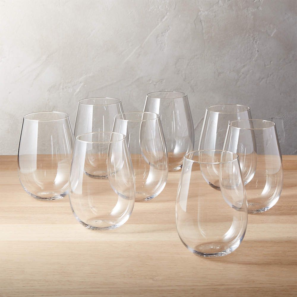 Set of 8 True Stemless Wine Glasses + Reviews | CB2 | CB2