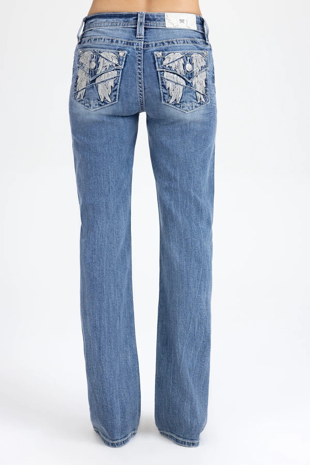 Cloudborne Wing Slim Wide - 25 / 34"" / Medium Wash | Miss Me