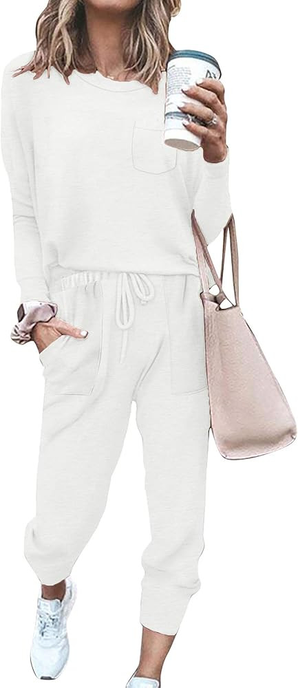 NSQTBA Lounge Sets for Women Tie Dye Sweatsuit 2 Piece Outfits Soft Pajamas Set | Amazon (US)