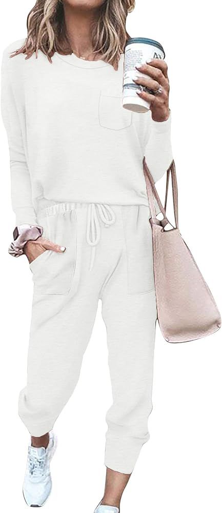 NSQTBA Lounge Sets for Women Tie Dye Sweatsuit 2 Piece Outfits Soft Pajamas Set | Amazon (US)