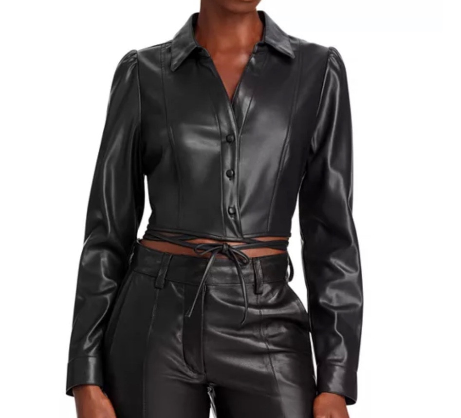 Faux leather top, black top

#LTKSeasonal #LTKunder100 #LTKstyletip