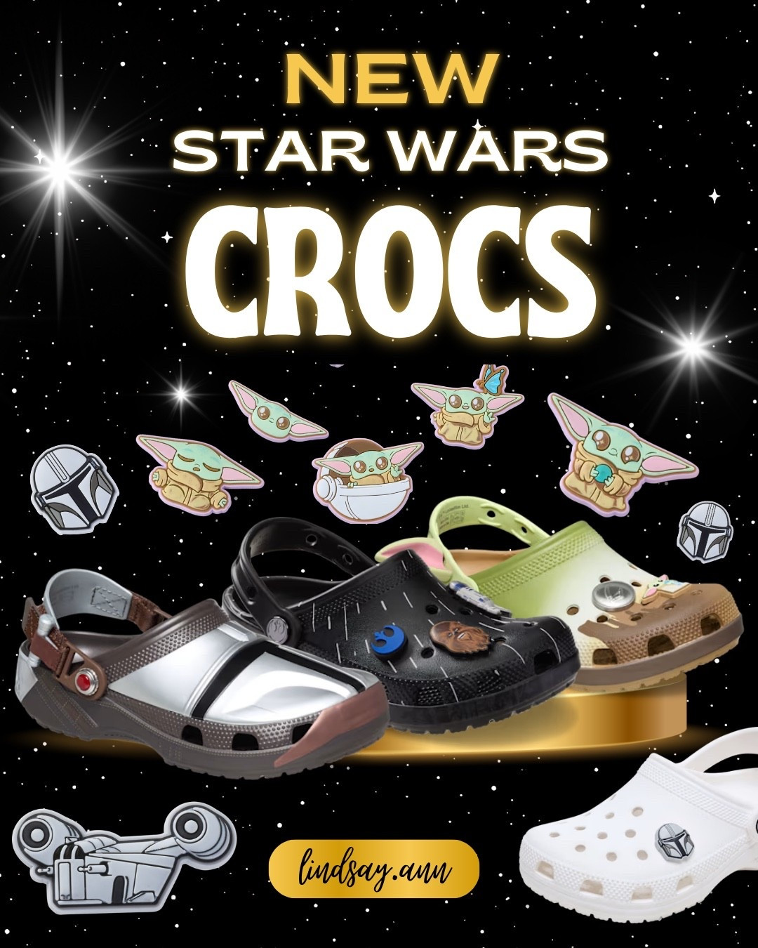 Step into a galaxy far, far away with the new Mandalorian-inspired Crocs collection available now!