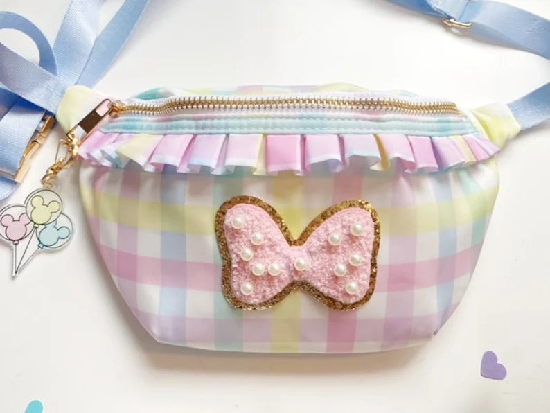 Magical Vacation Embroidery Magical Mouse Ruffle Gingham Shabby Nylon Fanny Fannie Pack - Etsy | Etsy (US)