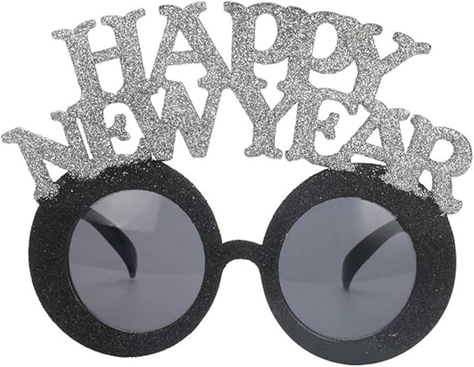 Soochat Happy New Year Eyeglasses New Year Sunglasses Photo Booth Props Eyeglasses for 2025 New Y... | Amazon (US)