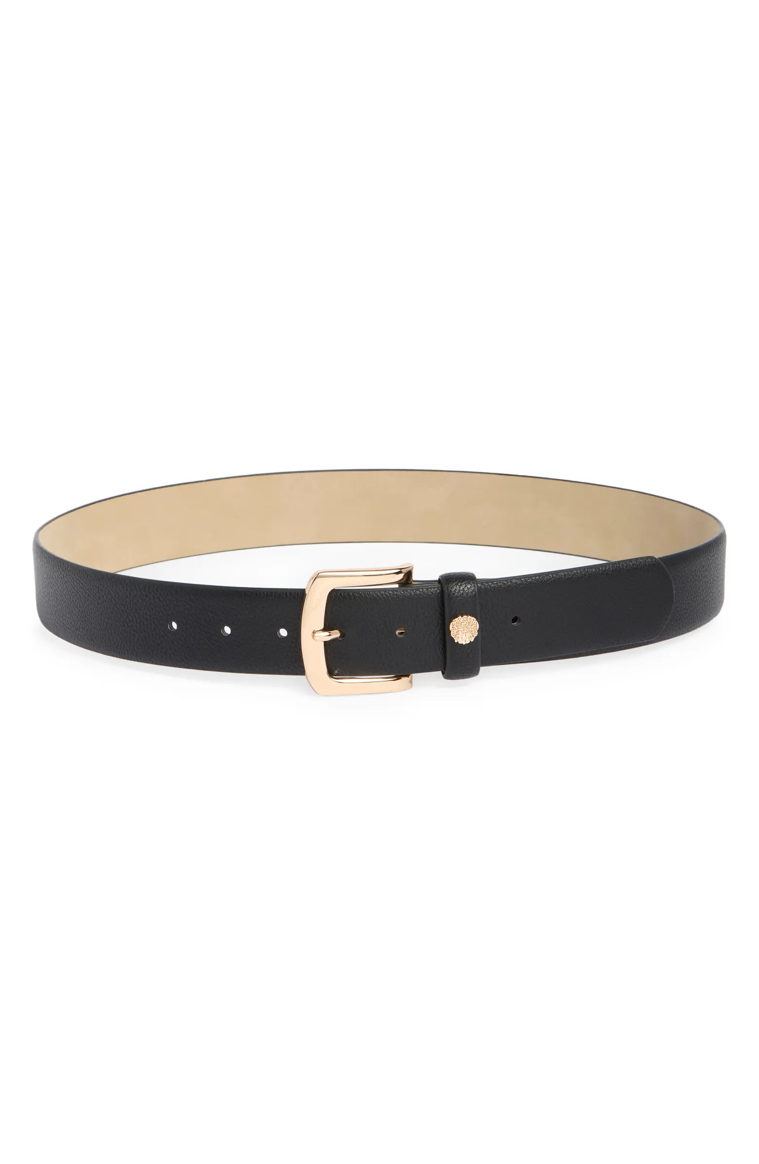 Pebbled Faux Leather Belt | Nordstrom Rack