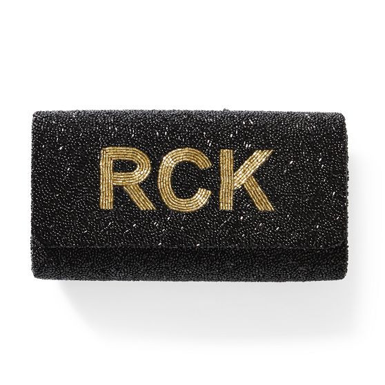 Beaded Foldover Crossbody Clutch | Mark and Graham