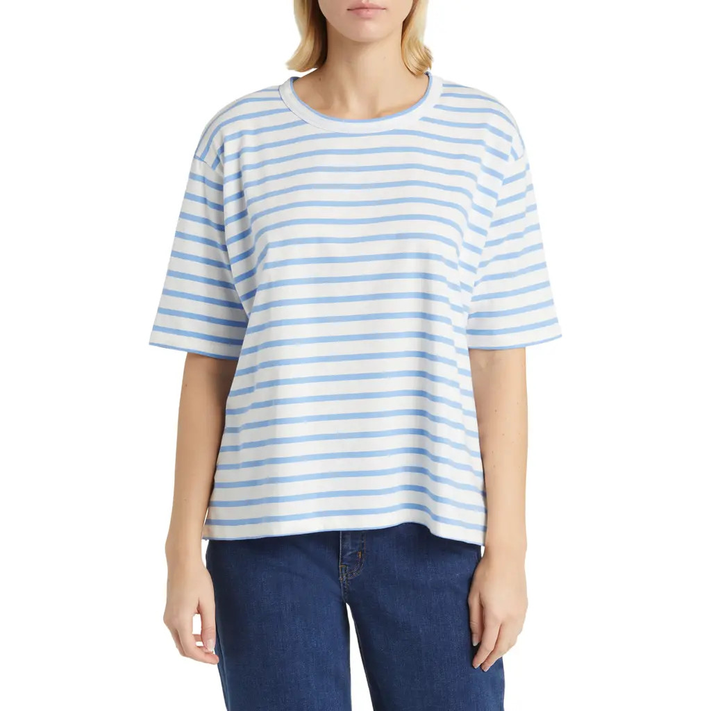 Masai Copenhagen Doreann Stripe T-Shirt in Blue Bonnet at Nordstrom, Size Large | Nordstrom