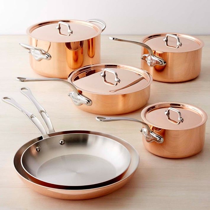 Mauviel Copper Triply M'3 S 10-Piece Cookware Set | Williams-Sonoma