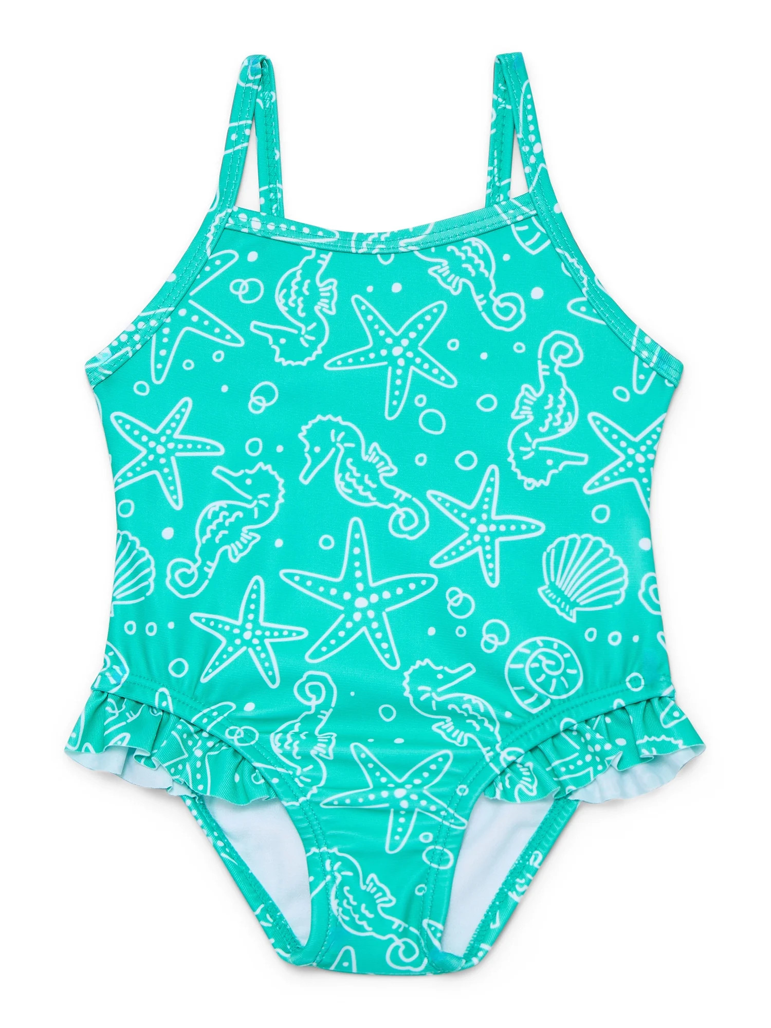 Wonder Nation Baby and Toddler Girl One- Piece Swimsuit, Sizes 12M-5T | Walmart (US)