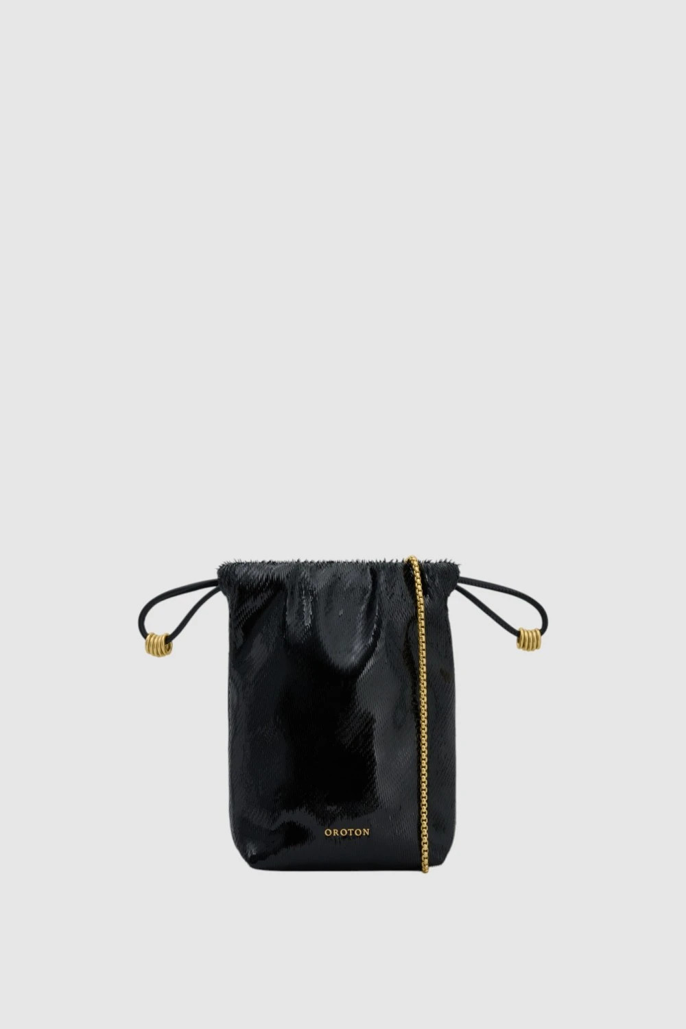 Nola Texture Drawstring Pouch Black | Oroton