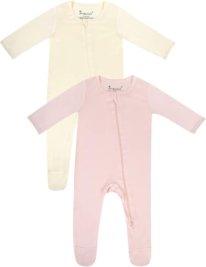 Jimonda Bamboo Pajamas,Unisex Baby One-Piece Footies,2-Way Zip closure | Amazon (US)