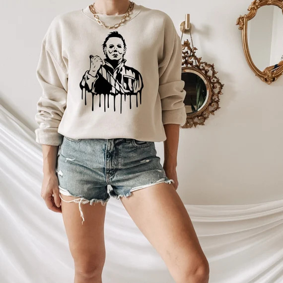 Halloween Michael Myers Sweatshirt, Halloween Horror Hoodie, Horror Movie Slasher Hoodie, Michael... | Etsy (US)