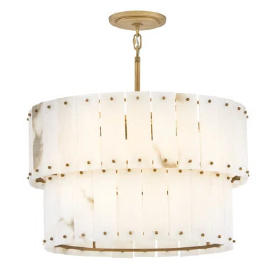 Simone 6 - Light Steel Dimmable Drum Chandelier | Wayfair North America