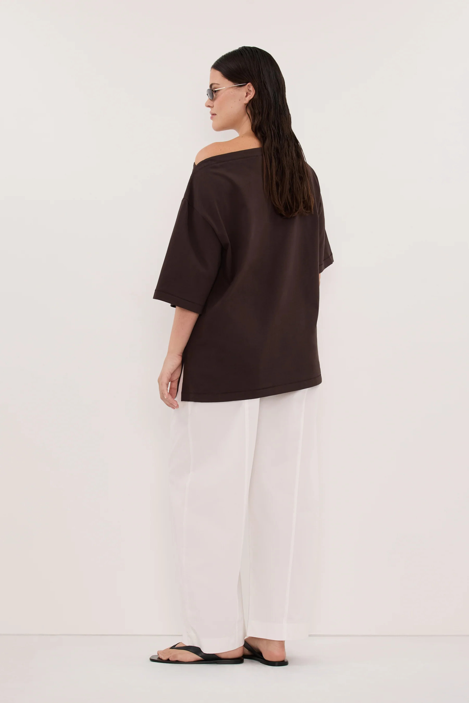 SCOUT WHITE POPLIN BARREL PANT | DISSH