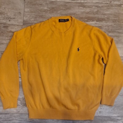 Polo Ralph Lauren Yellow Sweater 100% Cotton Sweater Size XXL   | eBay | eBay US