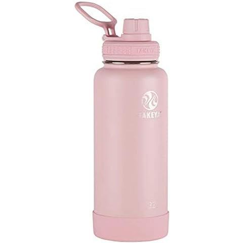Takeya Actives Insulated Stainless Steel Water Bottle with Straw Lid, 32 Ounce, Blush | Amazon (US)
