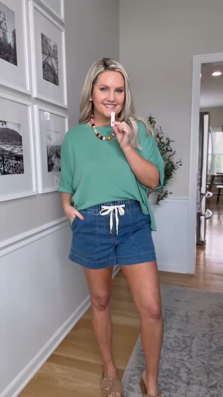 This is one of those easy throw on outfits that just works every time, the relaxed no tuck tee with these comfy drawstring shorts is such a good combo for everyday

casual summer outfit no tuck tee denim shorts amazon outfit easy everyday style comfy outfit mom style effortless outfit lovelylifestyling

#LTKootd #LTKSeasonal #LTKOver40