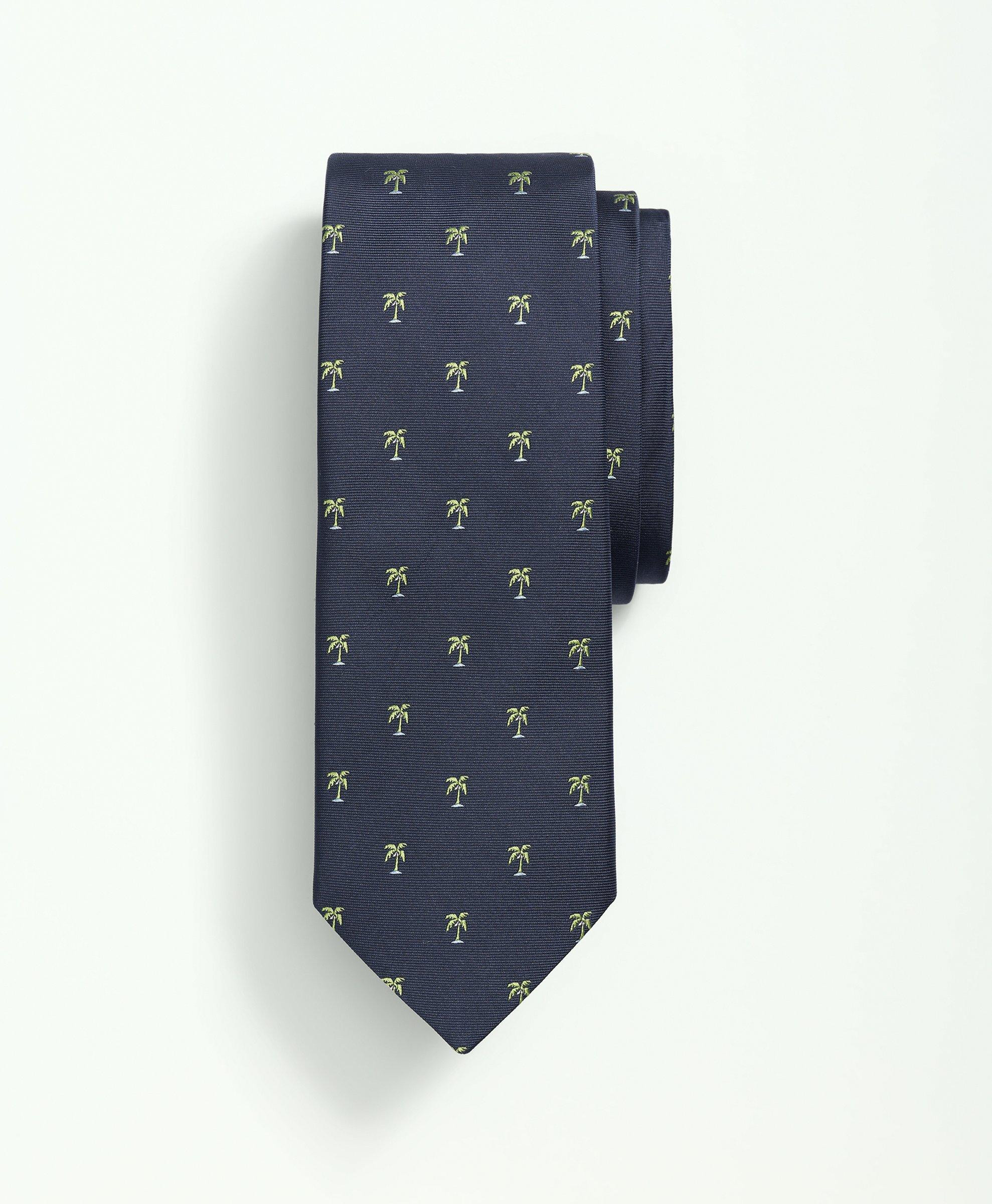 Silk Woven Palm Trees Tie | Brooks Brothers