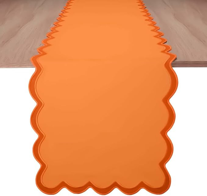 Folkulture Orange Table Runner 72 Inches Long for Farmhouse Decor, 100% Cotton Boho Table Runner ... | Amazon (US)