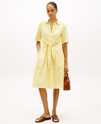 Women's Linen Belted Midi Dress | Macy's