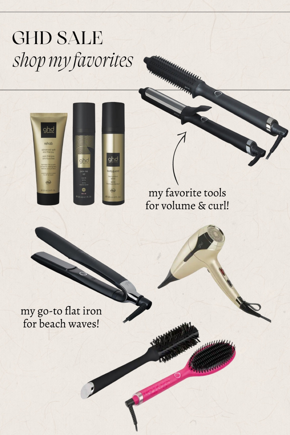 Some of my holy grail products from ghd! All on sale!

Hair tools | hot tools | curling iron | hot brush 

#LTKsalealert #LTKbeauty #LTKstyletip