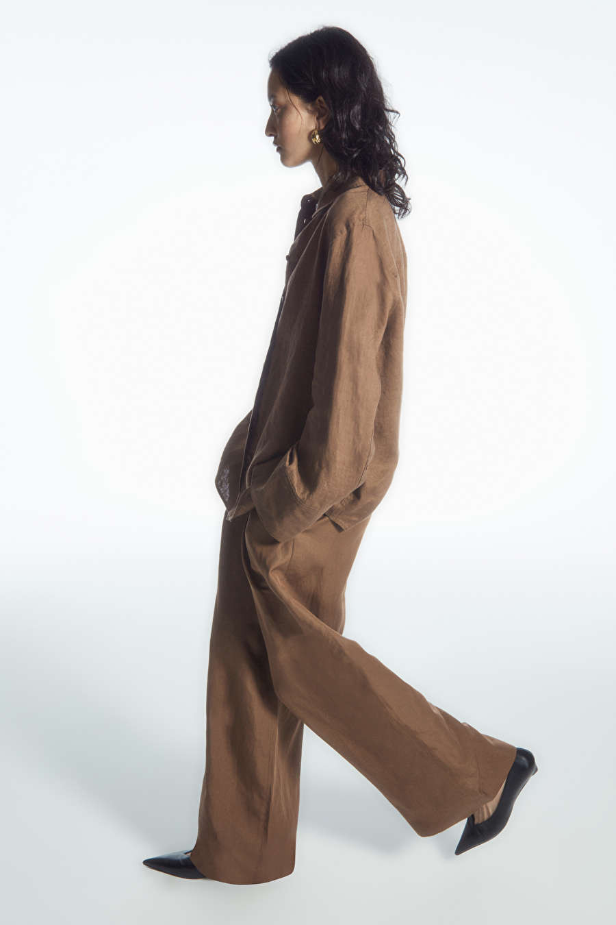 WIDE-LEG LINEN-BLEND PANTS | COS (US)