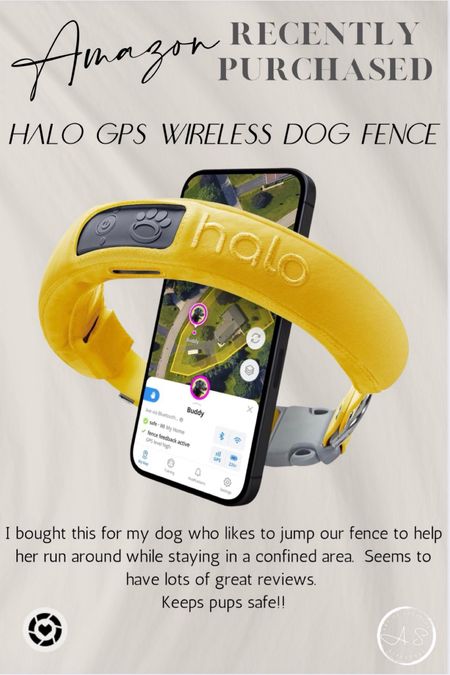 I recently purchased this GPS collar for my dog who I learned can jump our 5 ft fence!   This creates an invisible fence wherever you choose and helps your dog learn to stay inside it while you track them. 

Dog, pet, puppy 

#LTKtravel #LTKkids #LTKmens

#LTKFamily #LTKFindsUnder100