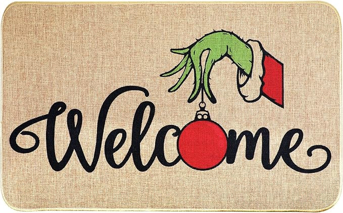 Christmas Door Mat Xmas Welcome Christmas Mat Non-Slip and Washable Winter Doormat Rubber Back Sa... | Amazon (US)