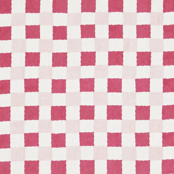 Schumacher x Molly Mahon Chequer Hand Block Print Fabric | Wayfair North America