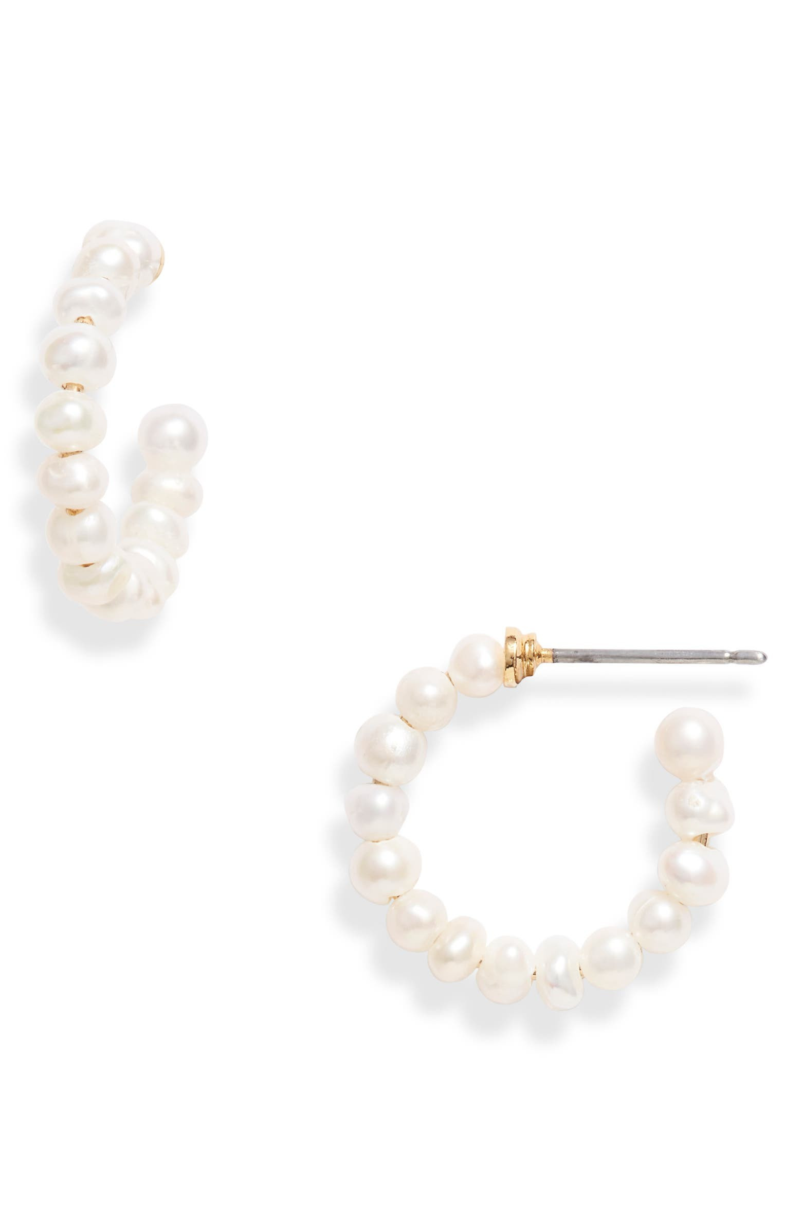 Lele Saoughi Pearl Huggie Hoop Earrings | Nordstrom | Nordstrom