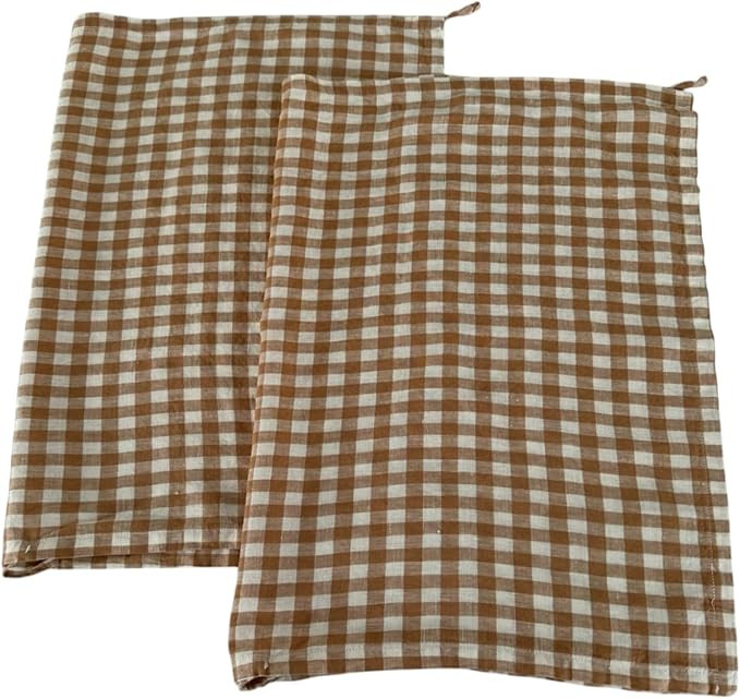 Eight Owls Stonewashed Linen Kitchen Dish Towels - 20 x 27 inch – 100% Pure Linen Tea Towel/Han... | Amazon (US)