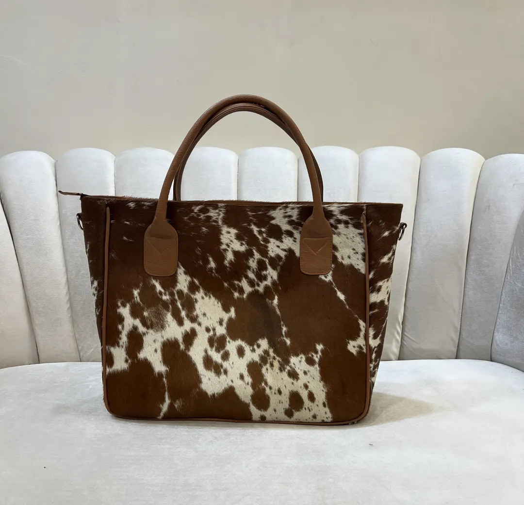 Cowhide Tote Bag | Hairon Cowhide Tote Bag Purse | Leather Cowhide Bag | Cowhide Shoulder Bag | W... | Etsy (US)