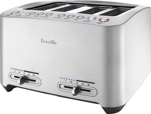 Breville - Smart Toaster 4-Slice Wide-Slot Toaster - Steel | Best Buy U.S.