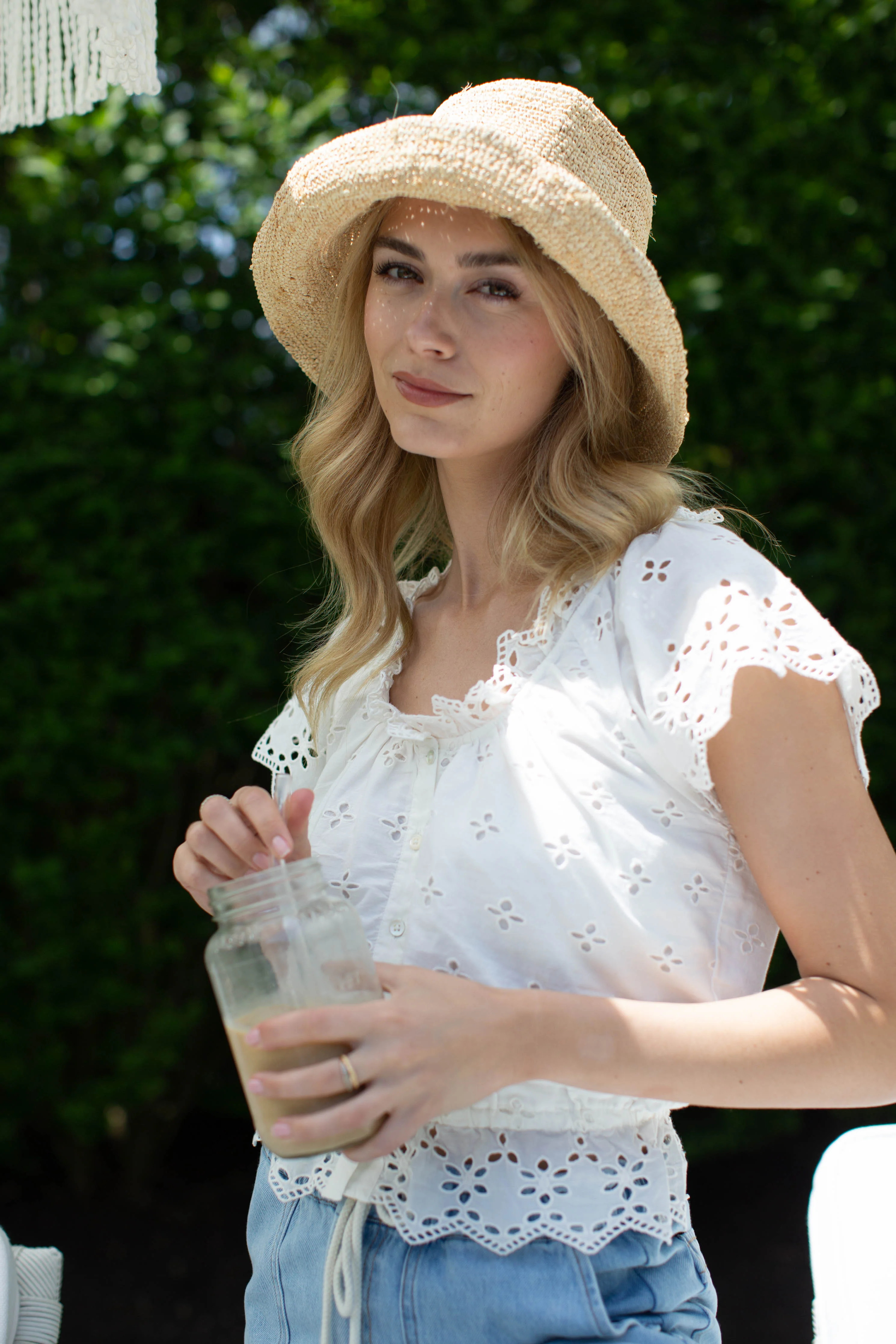 Erin Eyelet Top - White | Marea