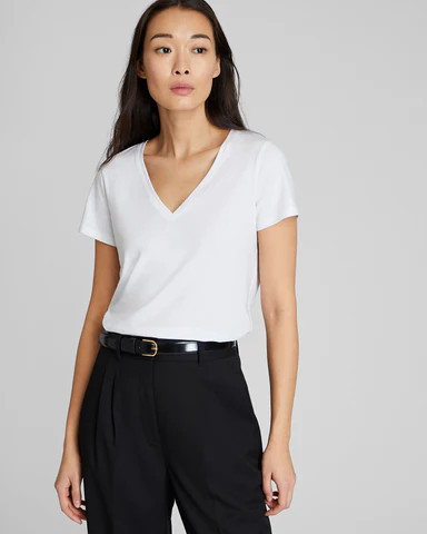 Club Monaco The V-Neck Tee - White | Club Monaco (Global)