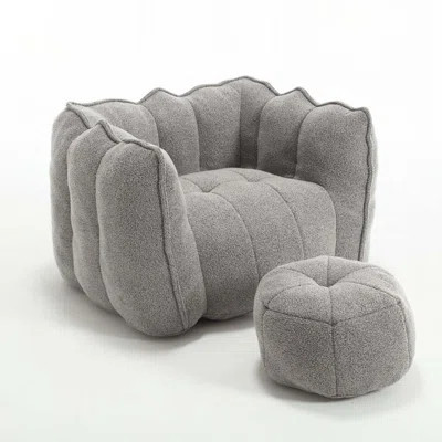 ean Bag Chair with Ottoman | Wayfair North America