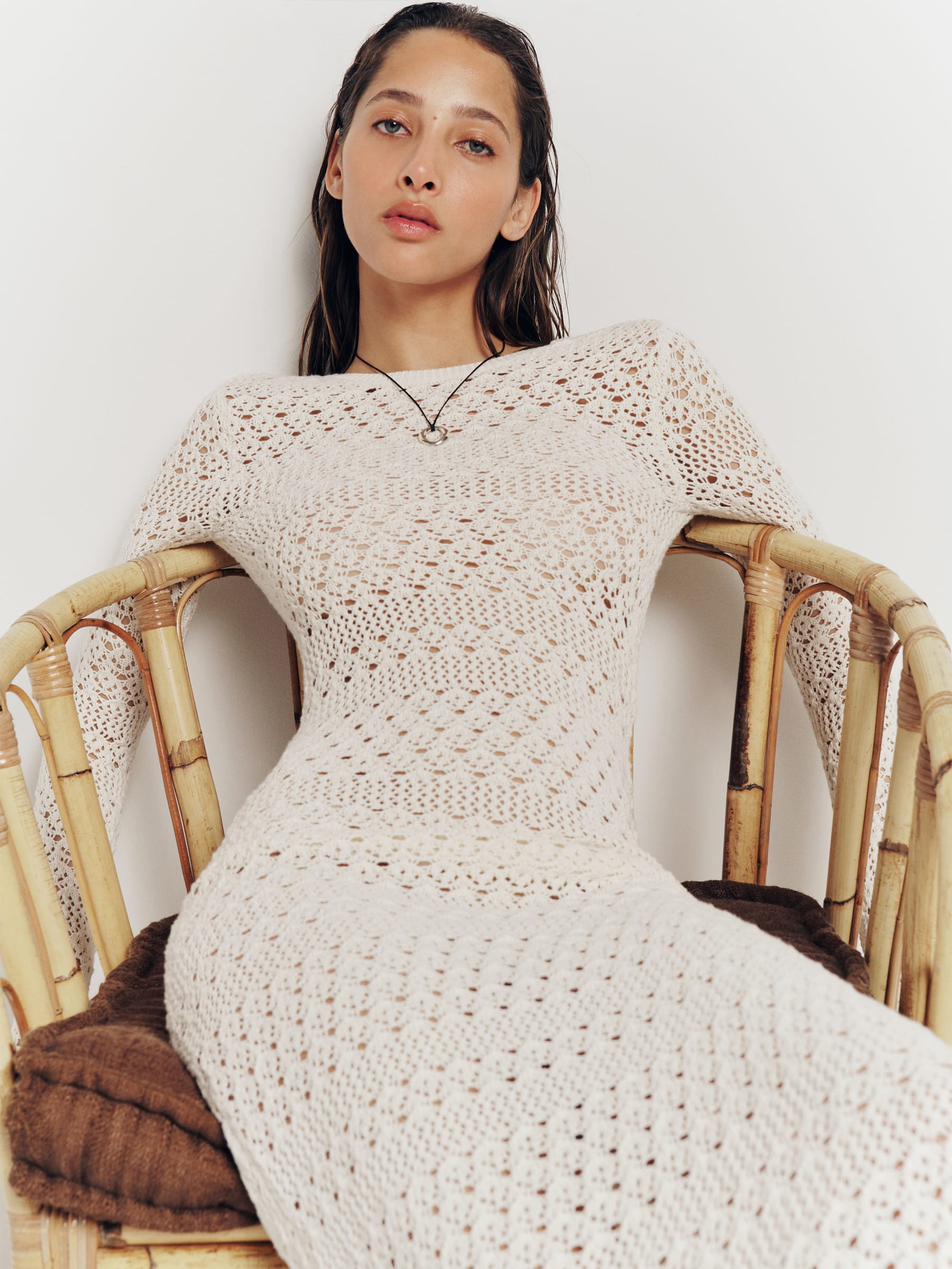 Castello Open Knit Dress | Reformation (Global)