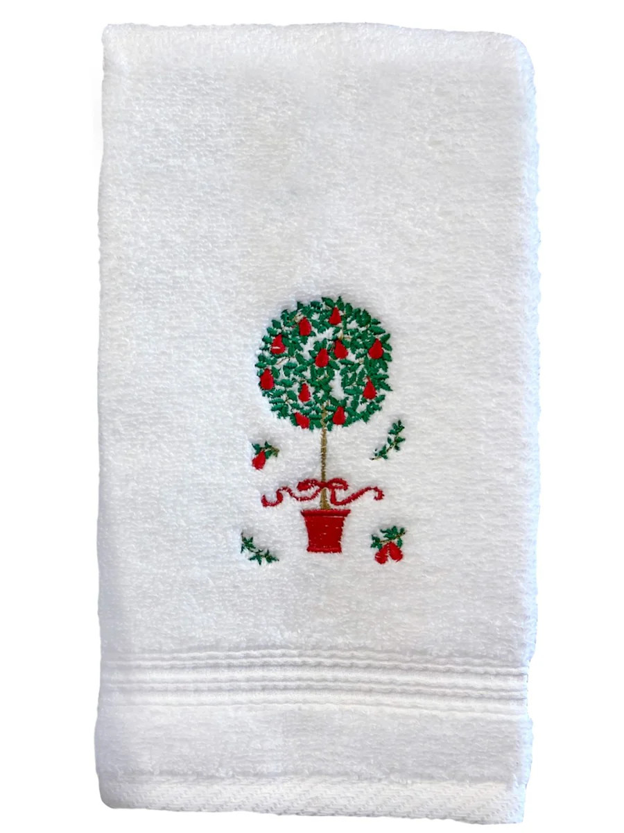 Pear Topiary Tree Terry Guest Towel - Jacaranda Living | Jacaranda Living