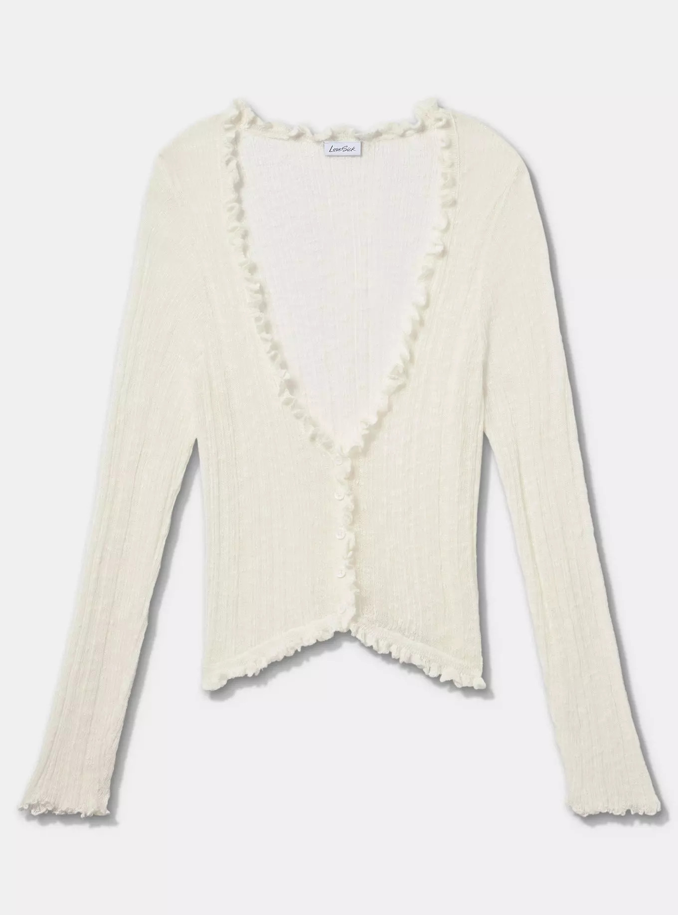 LoveSick Sheer Lettuce Edge Cardigan | Torrid (US & Canada)