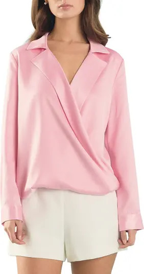 Satin Wrap Shirt | Nordstrom