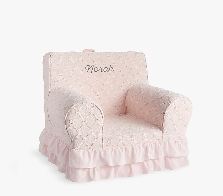 Kids Anywhere Chair®, Trellis Ruffle, Blush | Pottery Barn Kids